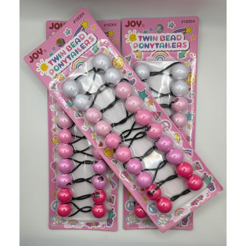 10pcs Twin Bead Ponytailers - Fashion Hair Accessories