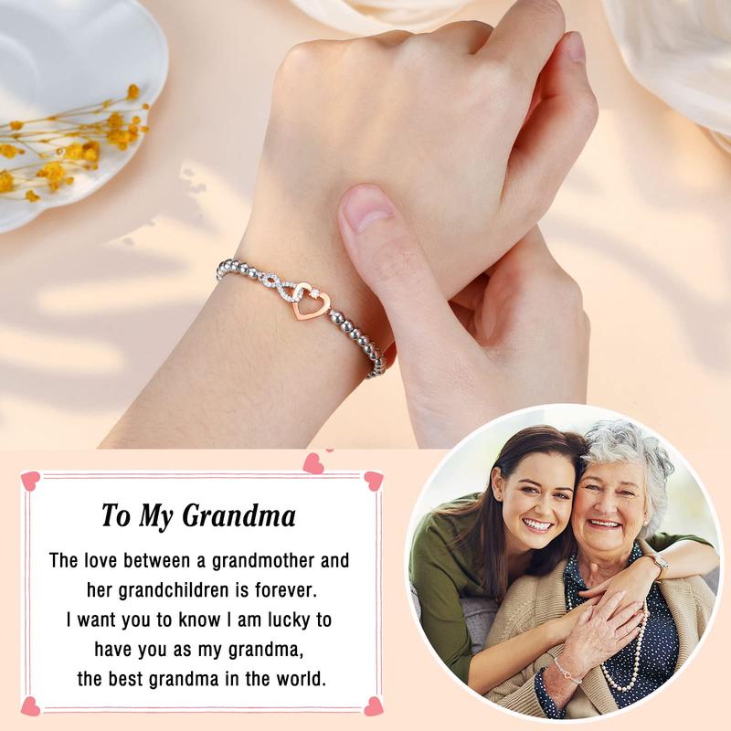 Grandma Gifts, Mother Daughter Gifts, Valentine's Day Mother's Day Christmas Gifts for Grandma Granddaughter Mom Daughter Bracelet