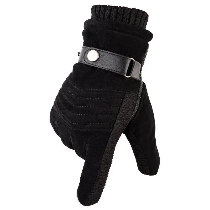 Touch Screen Winter Warm Men's Gloves Genuine Leather Casual Gloves Mittens for Men Outdoor Sport Full Finger Glove