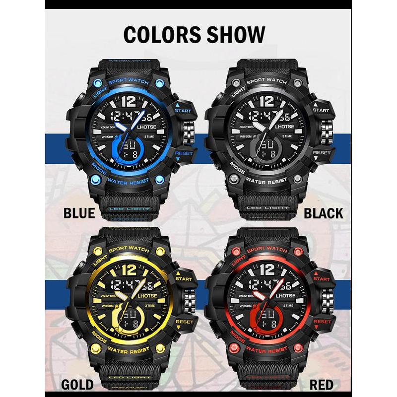 L-3040 top sport watch GSHock dual time analog led clock waterproof sports quartz digital men digital wrist watch