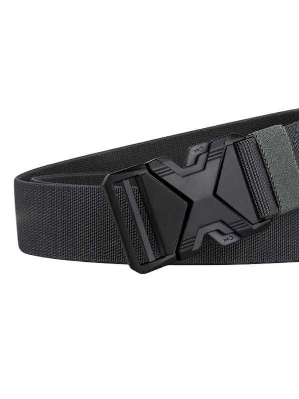 Men's Sporty Minimalist Tape Belt As Gift, Trendy Durable Tactical Belt, Fashion All-match Chic Basic Classic Clothes Accessories for Daily Use