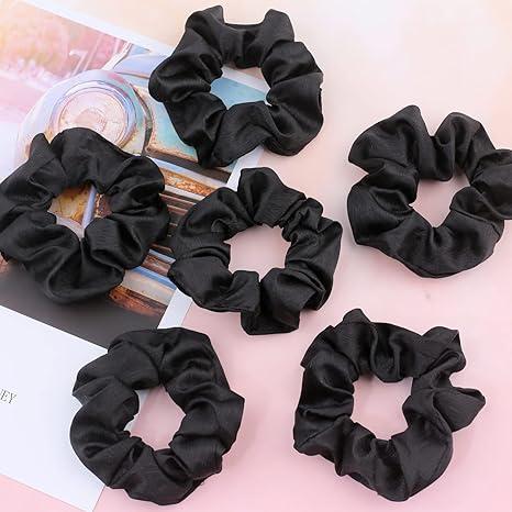 Elegant satin large intestine hair tie French high-end luxury headband thick intestine rubber hair accessory for women