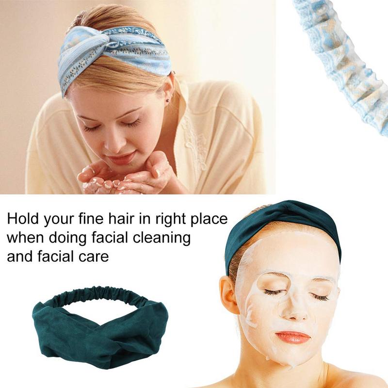 Boho Knotted Twisted Floral Headbands - 20 Pack Elastic Headband Hair Accessories for Women