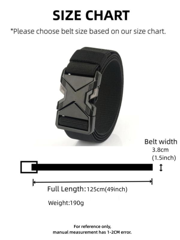 Men's Sporty Minimalist Tape Belt As Gift, Trendy Durable Tactical Belt, Fashion All-match Chic Basic Classic Clothes Accessories for Daily Use