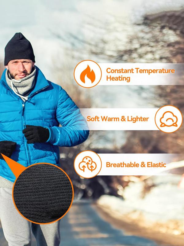 USB Rechargeable Heated Gloves, Touch Screen Compatible Heated Gloves, Elastic Cuffs Thickened Non-slip Design Gloves, Suitable for Motorcycle Skiing Bike Hunting Camping