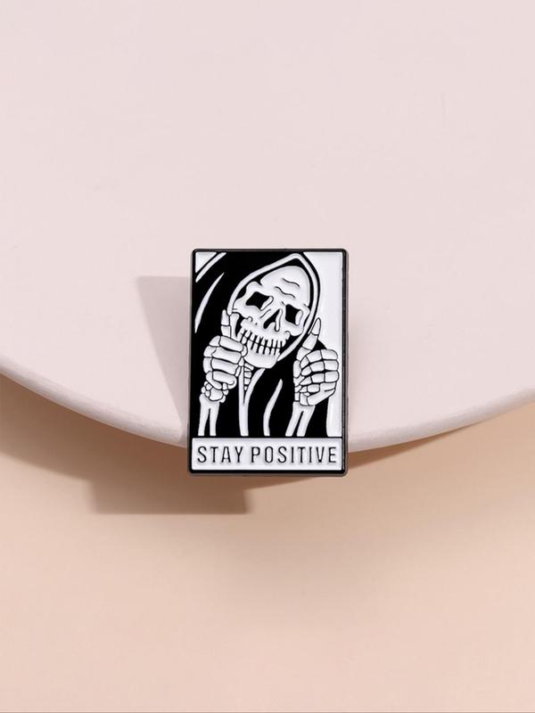 Fashionable Skull Design Brooch, Enamel Pin Suitable for Backpacks, Jeans, Scarves, Hats Decoration, Casual Alloy Accessories for Men & Women