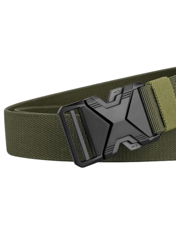 Men's Sporty Minimalist Tape Belt As Gift, Trendy Durable Tactical Belt, Fashion All-match Chic Basic Classic Clothes Accessories for Daily Use