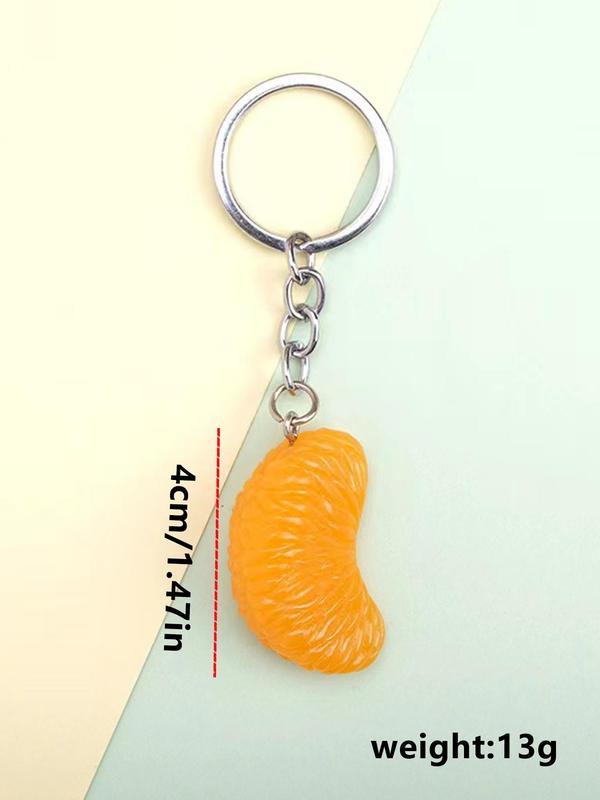 Cute Orange Shaped Keychain, Novelty Keychain for Men & Women, Fashion Keychain for Bag, Car, Phone Decoration