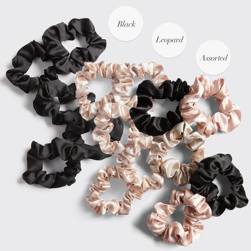 Kitsch Satin Hair Scrunchies for Women, Softer than Silk Scrunchies for Hair, Satin Scrunchies for Girls, Satin Hair Ties for Women, Silk Hair Ties No Damage, Silk Ponytail Holders, 5Pcs Assorted Kitsch