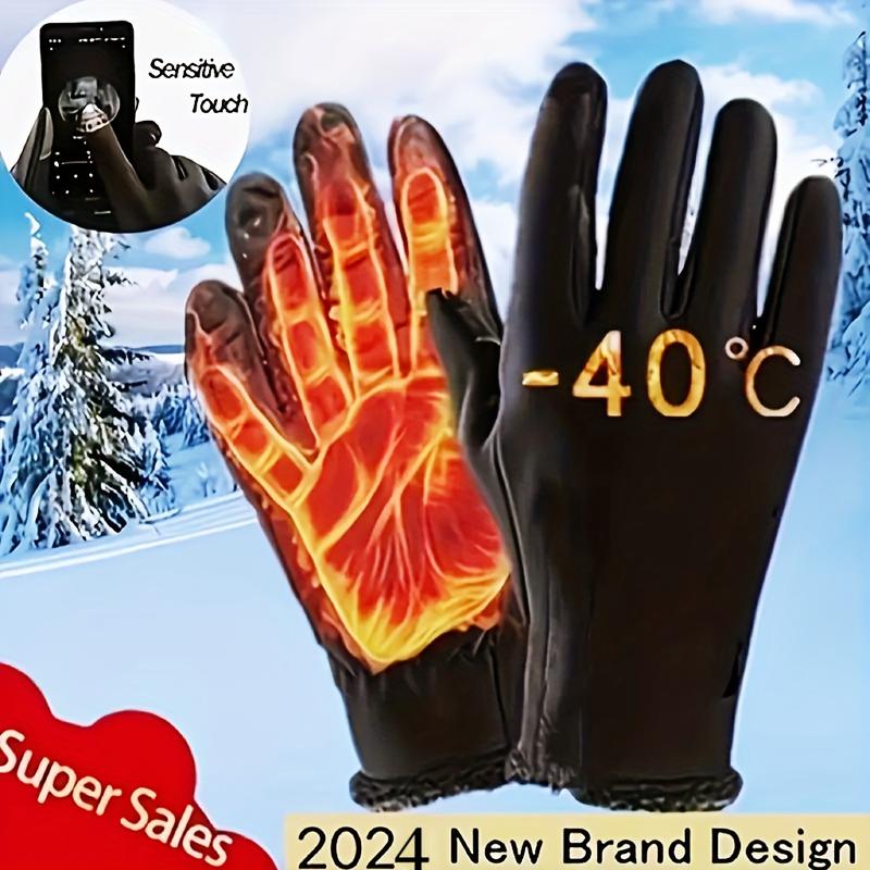 1pair Waterproof & Coldproof Touchscreen Gloves for Men & Women - Ideal for Cycling, Skiing, Mountaineering & More