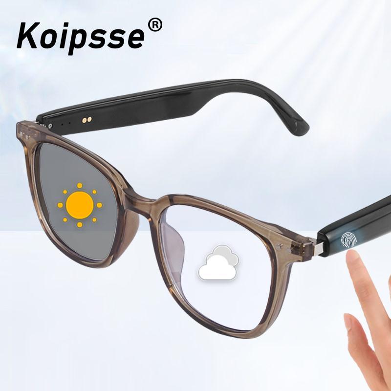 KOIPSSE Smart Glasses, 1 Set Multifunctional Audio Sunglasses, Outdoor Sports Cycling Glasses, HiFi Quality Touch Control Glasses, Gifts for Boyfriend