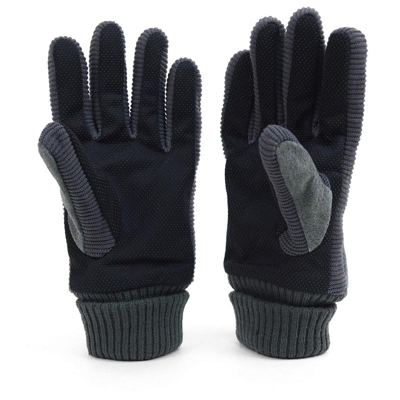 Men's Genuine Leather Non-Slip Grip Winter Gloves with Soft Acrylic Lining