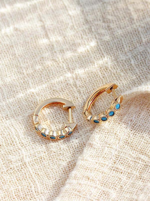 Vintage Hoop Earrings (1 Pair), Fashionable Jewelry for Women, Casual Jewelry for Party, Daily Clothing Decor, Trendy All-match & Exquisite Jewelry for Birthday Gift