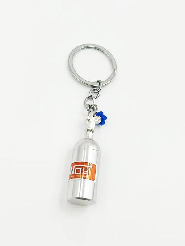 Creative Unique Bottle Shape Design Alloy Keychain, Personalized Fashion Simple Car Keychain Accessories, Funny Keyring, Creative Key Chain Ring, Male Birthday Gift