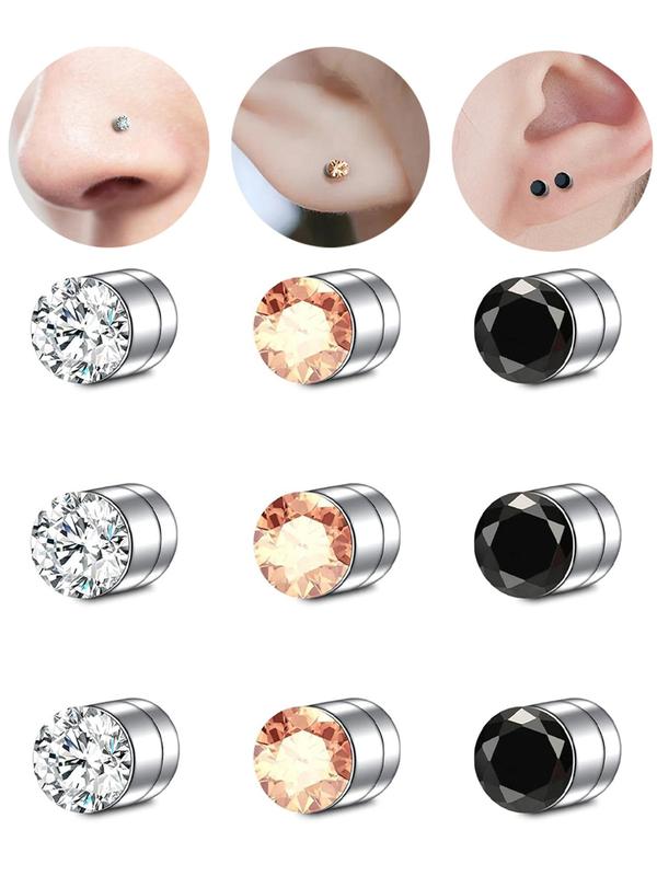 Magnetic Nose Ring Ear Stud, Non Pierced Jewelry for Women & Men, Body Jewelry for Party, Daily Clothing Decor