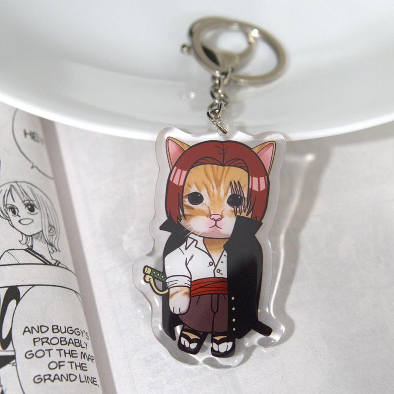 Pirate Cat Keychain | Double-Sided Acrylic Design