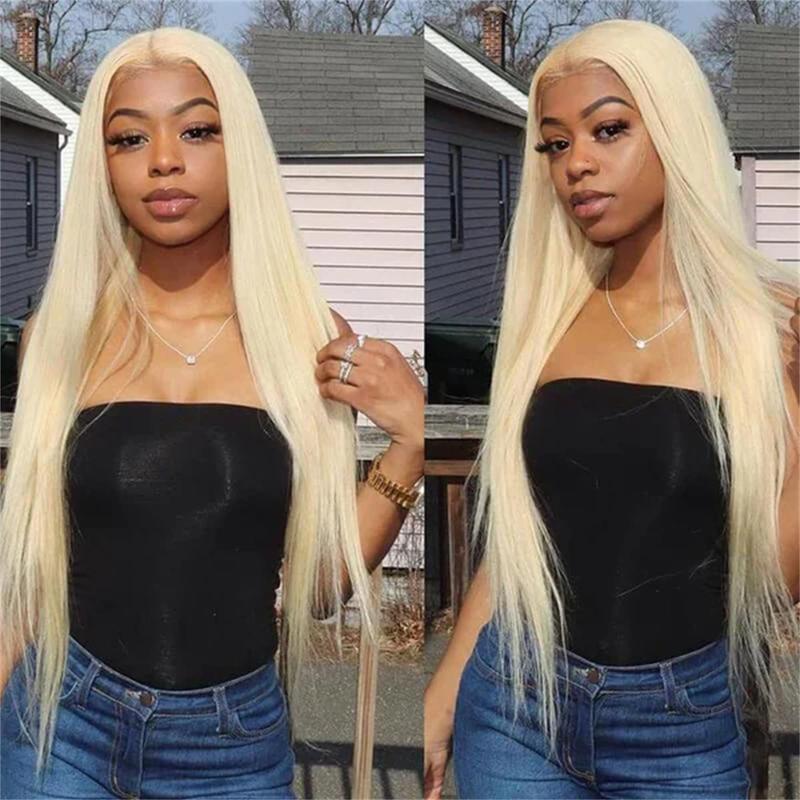 Megalook 613 Blonde Wig Glueless Human Wigs Minimalist 13x4 6x5 HD Pre Cut Lace Front Wigs Human Hair Pre Plucked Bleached Knots Ready to Wear