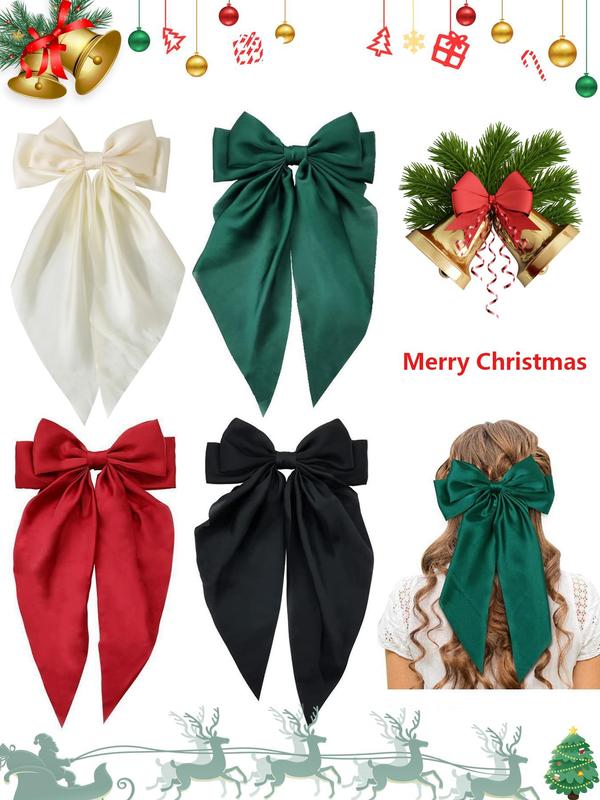 Women's Elegant Bowknot Design Hair Clips, Cute Trendy Hair Clips, Fashionable Hair Accessories for Women & Girls