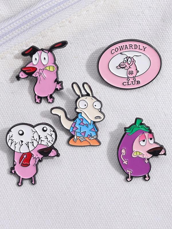 Cartoon Dog & Vegetable Design Brooch, Cute Animal Badge for Backpack & Hat & Clothes Decor, Fashion Accessories for Women & Men