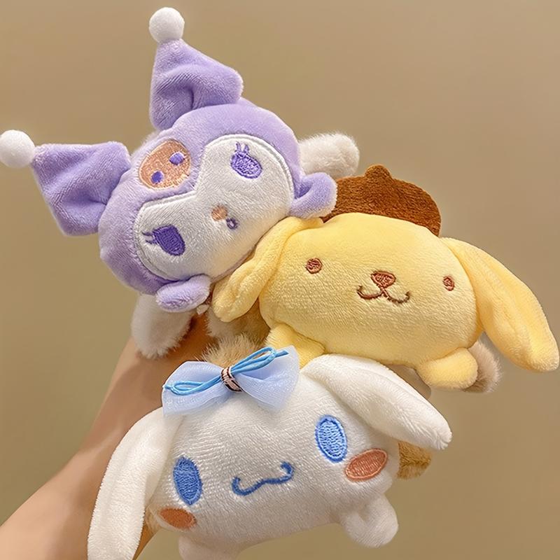 2024 Listing 1 PCs Cartoon Cute Sanrio 3D Plush Barrettes, Sweet Girl's Back Hair, Plush Barrettes with Cute Top Clip Hair Accessories