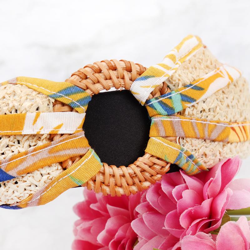 Chic Knotted Raffia Fabric Headband