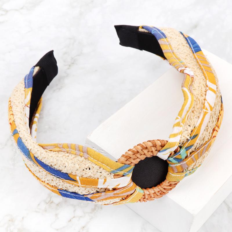 Chic Knotted Raffia Fabric Headband