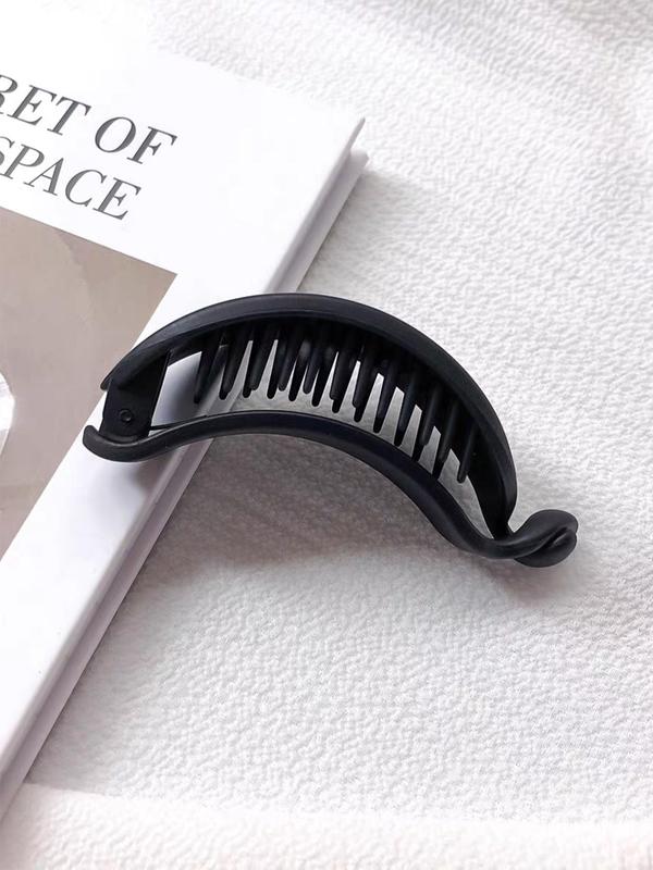 Frosted Banana Hair Clip,  Women's Plain Color Hair Hairpin, Casual and Versatile Hair Accessories for Girl Women