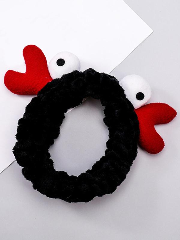 Cartoon Crab Decor Plush Hair Band, Cute High Stretch Elastic Hair Band for Women, Lovely Hairwear for Party, Daily, Beauty Hair Accessory for Face Washing