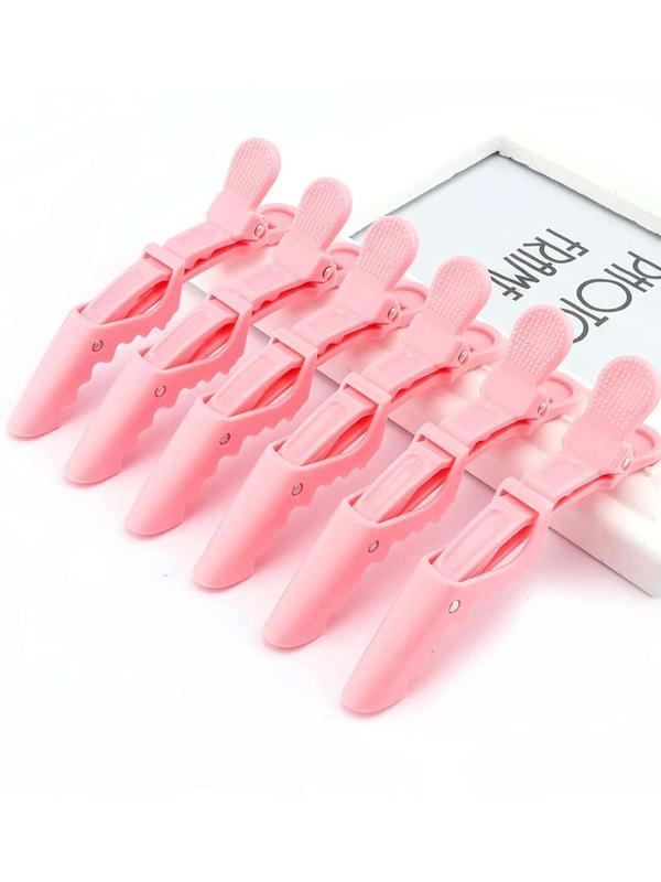 Simple Alligator Hair Clip, 6pcs Professional Hair Styling Clip, Professional Salon Barber Hair Clips for Women & Girls, Hairdressing Hair Clips, Hair Styling Accessories for Daily Use