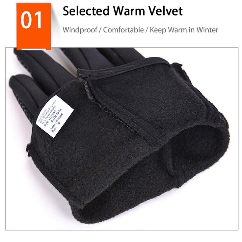 Men Women Winter Warm Windproof Waterproof Thermal Gloves Touch Screen Mittens