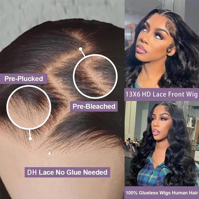 200Density 30Inch 13x6Transparent HD Lace Frontal Body Wave Wigs  Pre Plucked Remy 13x4 Lace Front Wig For Black Women