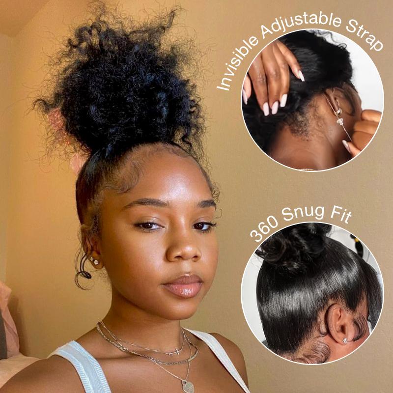 Water Wave Invisi Strap Snug Fit Ashimary Hair 360 Transparent Lace Frontal Bleached Knots Pre Cut Lace Wig With Drawstring