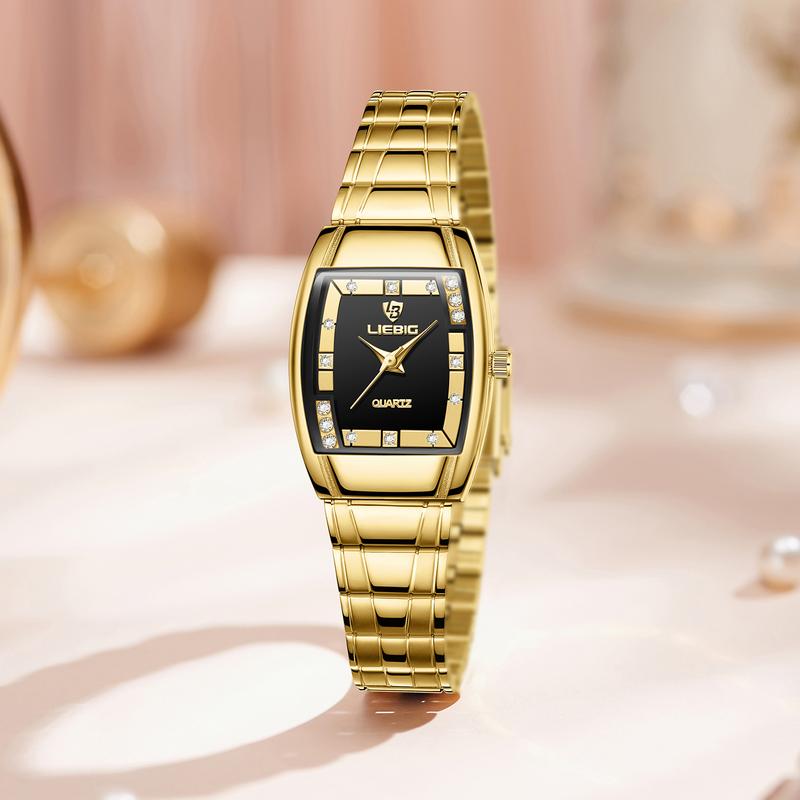 Liebig Serpent - Gold-Plated Luxury Watch with Diamond Accents and Sleek Band