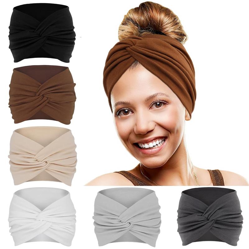 6PCS Headbands For Women, Wide Headbands For Women Large Headband Twisted Knot Head Bands For Women's Hair Band Turban Accessories, Great For Birthday Gifts, Party, Christmas Gifts, Thanksgiving Gifts, Wedding Anniversary, Daily Home, Travel, Camping