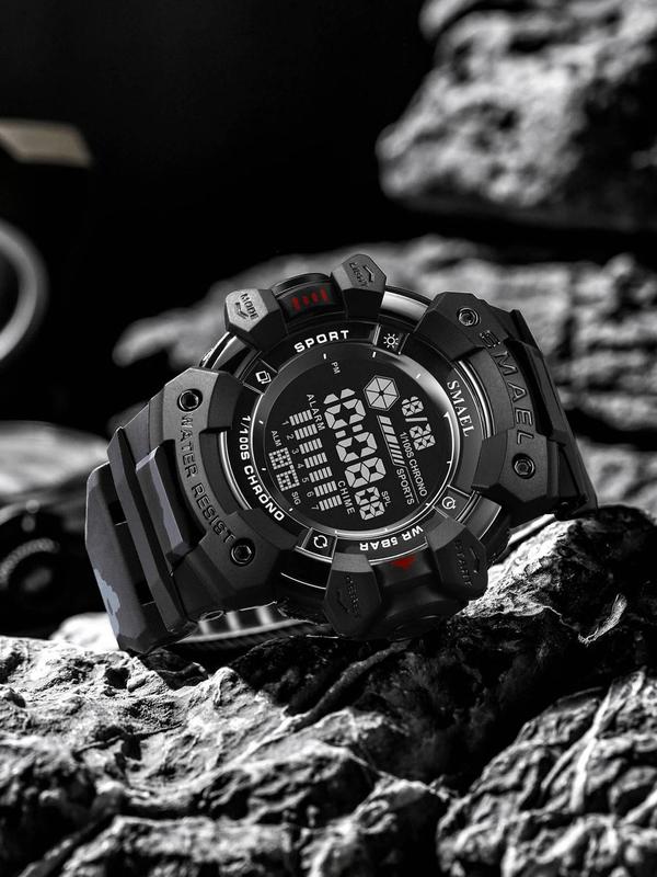 Men's Sportive Digital Watch, Fashionable Digital Watch with Luminous Dial & Alarm Mode, Waterproof Multifunctional Watch with Digital Display for Men