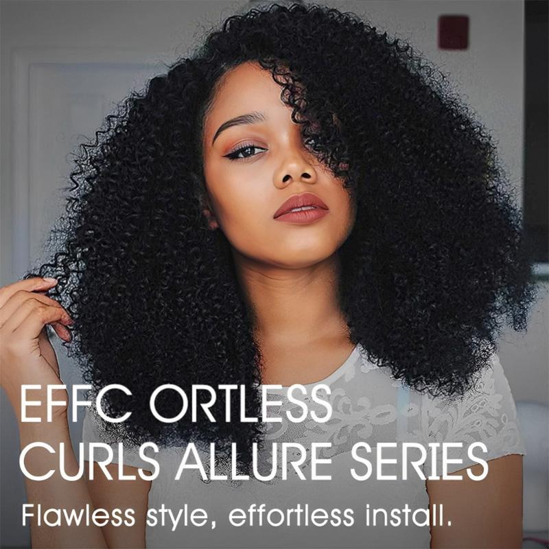 Marryu Afro Kinky Curly Wear Go Glueless Wigs Human Hair Bleached Knots 7x5 Pre Cut Lace Closure Wig Pre Plucked Hair Line 180% Density