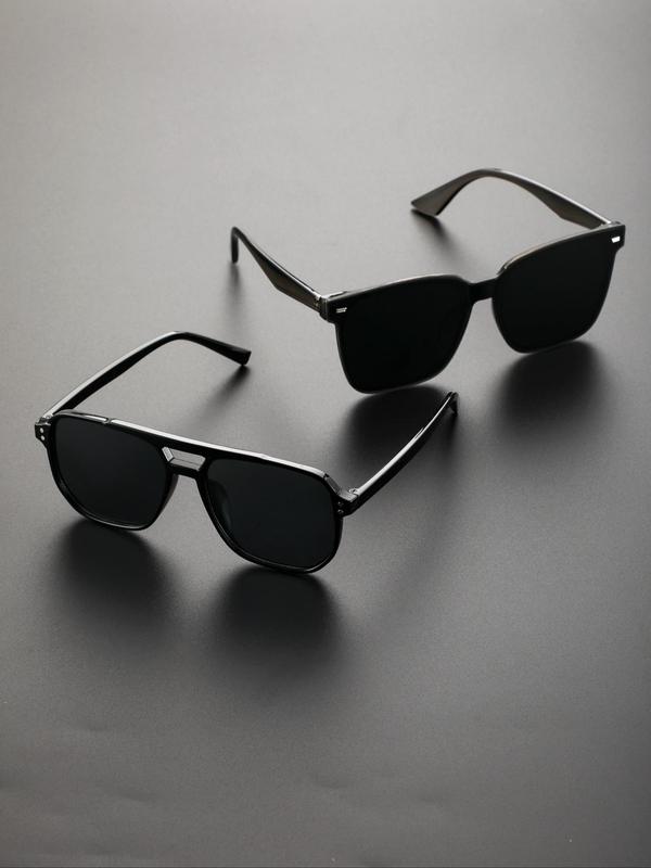 Simple Style Sunglasses for Men & Women for Summer, Trendy Casual Luxury Sunglasses for Travel & Daily Use, Fashion Back To School Accessories for Outdoor Activities