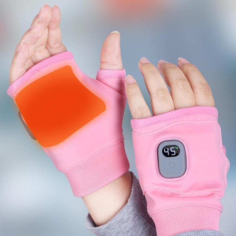 Rechargeable Heated Gloves, Electric FingerlessGloves, USB Hand Warmer, Winter Warm LaptopGloves, Hand Warmer for Men Women