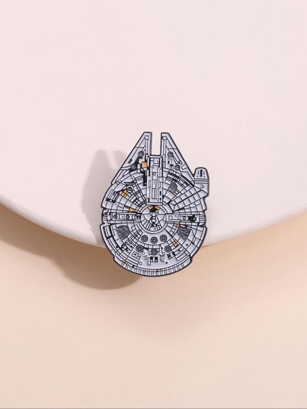 Star Destroyer Design Brooch, Cute Cartoon Brooch, Fashion Accessories for Men & Women, Trendy All-match & Exquisite Brooch for Birthday Gift