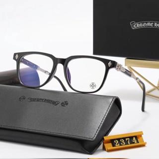 Chrome Hearts Fashion Eyeglass Frames for Men and Women, Oval Full Rim in European Style with Natural Material Lens - PC Frame, UV Protection - Unisex