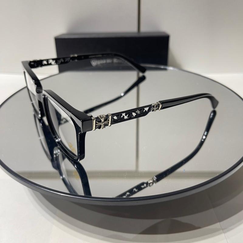 CHROME HEART Black Frame with gold and silver charm, eyeglass frames in all colors Chrome Heart for both men and women, Chrome Hearts Unisex Accessories