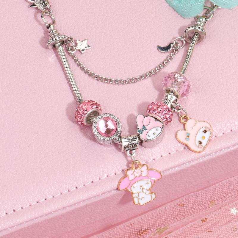 Hot-selling Cartoon Melody Cinnamoroll  Kuromi Beaded Bracelet Jewelry