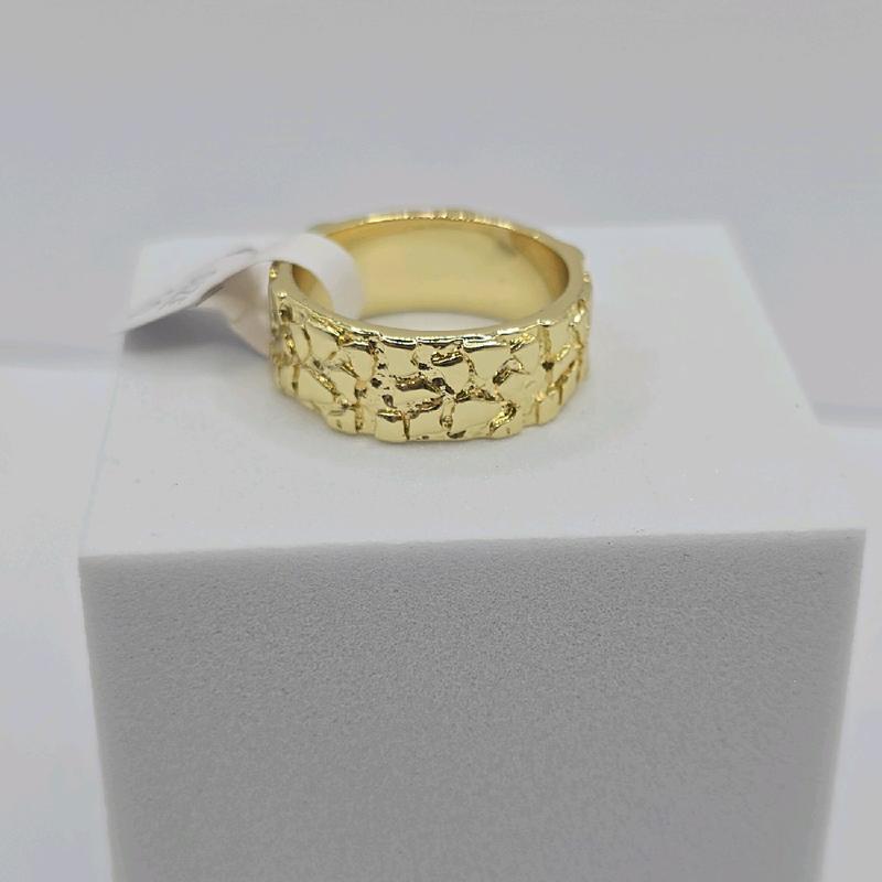 fashion ring NUGGET band  style, beautiful style GOLD-PLATED size 10 and 8 available