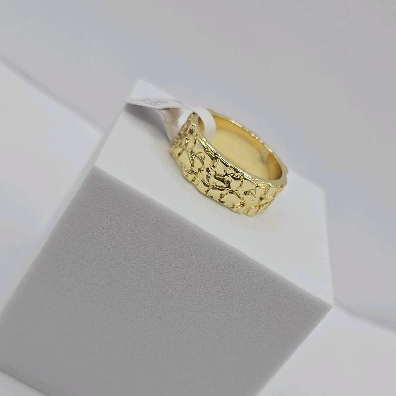 fashion ring NUGGET band  style, beautiful style GOLD-PLATED size 10 and 8 available