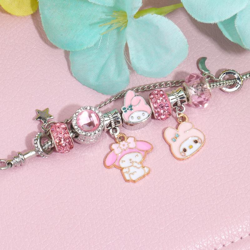 Hot-selling Cartoon Melody Cinnamoroll  Kuromi Beaded Bracelet Jewelry