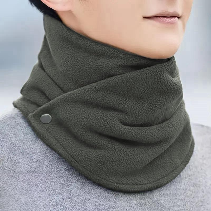 Solid Color Thickened Neck Warmer, Windproof Neck Gaiter for Men & Women, Outdoor Sports Accessories for Cycling, Running, Hiking, Christmas Gift