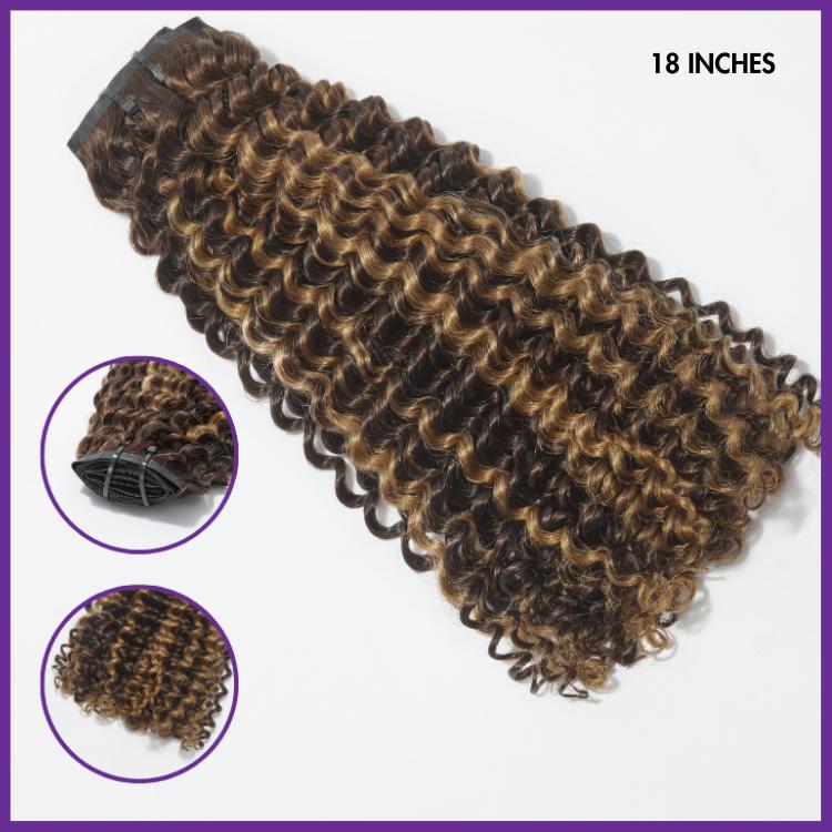 LUVME 100% Virgin Human Hair Extensions 135g Pack Straight, Body Wave, Kinky Curly, Yaki Straight Clip-In