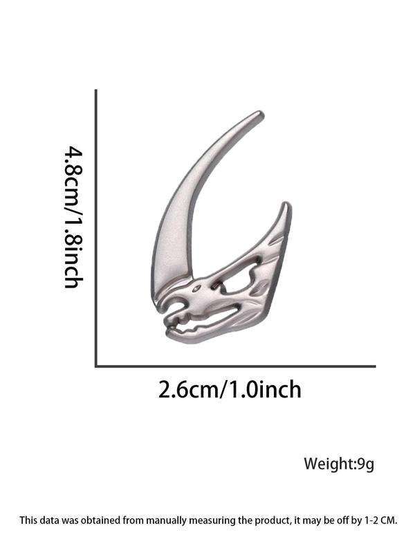 Punk Style Viking Animal Tooth Design Brooch, Fashion Alloy Badge for Daily Clothing Decor, Trendy All-match & Exquisite Brooch for Birthday Gift