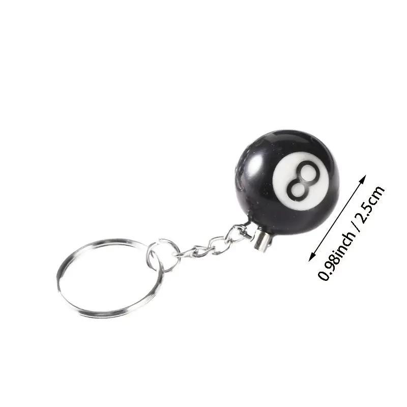 Creative Pool Ball Key Chain for Summer Gift, 1 Count Billiard Ball Eight Keychain Pendant, Outdoor Accessories Supplies, Best Gifts for Billiard Lovers, Sports Accessories for Outdoor, Sweets Gifts, Christmas, Christmas Gift