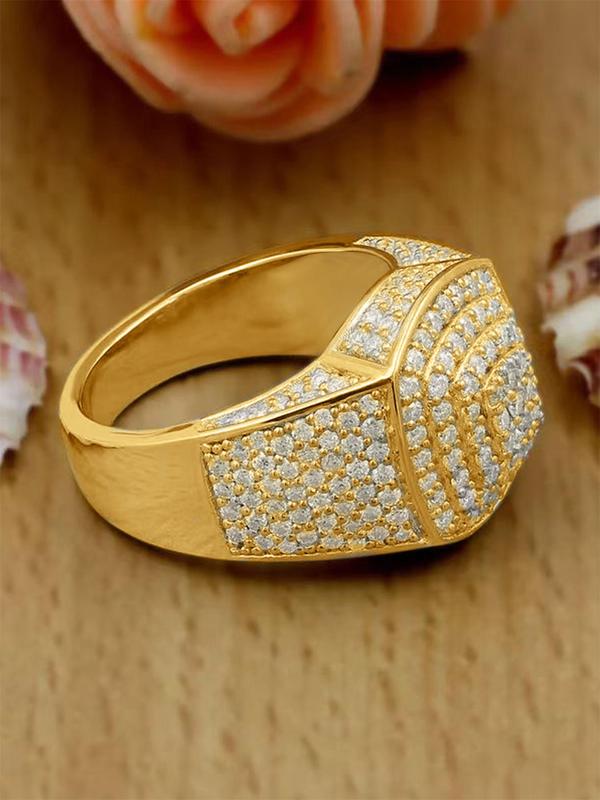 Rhinestone Decorated Ring, Fashion Accessories for Women, Elegant Jewelry for Wedding, Party, Anniversary Daily Clothing Decor, Trendy All-match & Exquisite Jewelry for Birthday Anniversary Gift